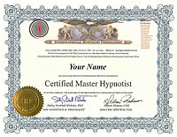 国際催眠連盟（IHF）Master Hypnotist資格認定書